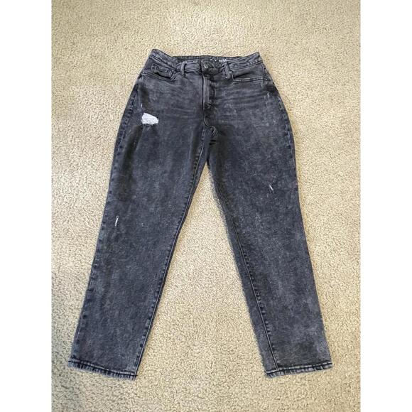 Old Navy Women’s Jeans Black O.G. Straight High Rise Size 12 - Picture 1 of 8